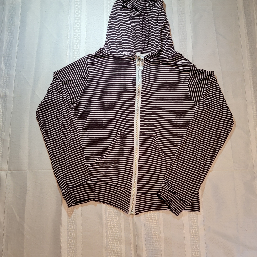 Splash Maroon and White Striped Jacket